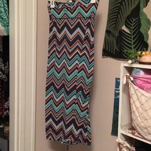 patterned maxi skirt